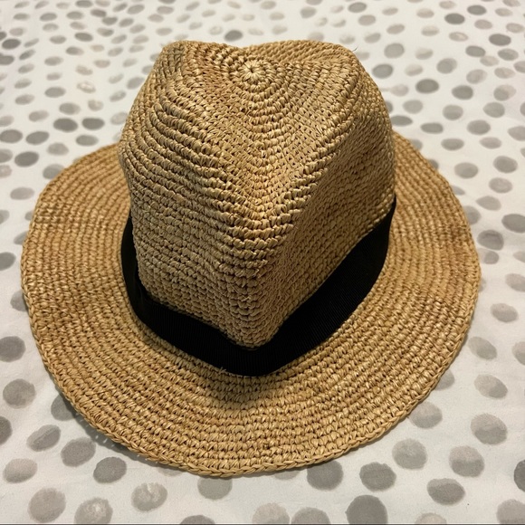 NEW JCrew Packagable Straw Hat Tan Size M/L